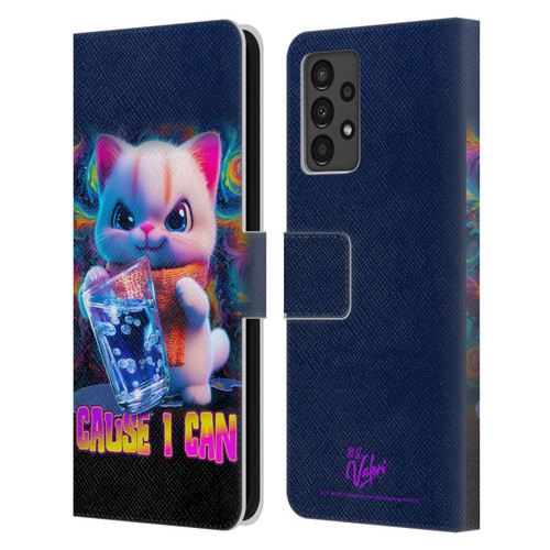 D.S. Valori Kitty And Puppy Kitty Cause I Can Leather Book Wallet Case Cover For Samsung Galaxy A13 (2022)