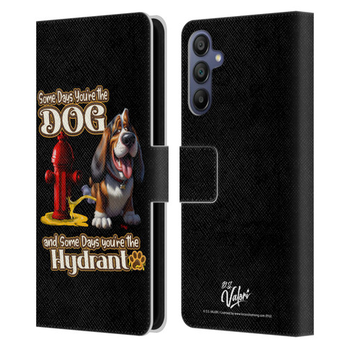D.S. Valori Kitty And Puppy Some Days You're The Dog Leather Book Wallet Case Cover For Samsung Galaxy A15 D.S. Valori Kitty And Puppy Some Days You're The Dog Leather Book Wallet Case Cover For Samsung Galaxy A15