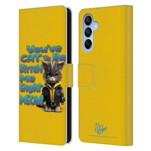 D.S. Valori Kitty And Puppy You've Cat To Be Kitten Me Leather Book Wallet Case Cover For Samsung Galaxy A16 5G