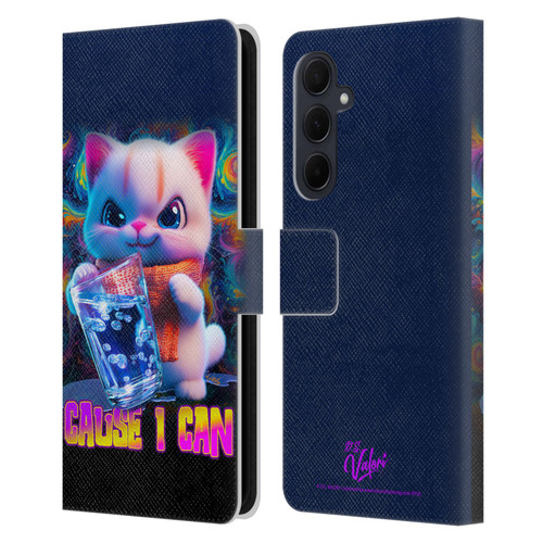 D.S. Valori Kitty And Puppy Kitty Cause I Can Leather Book Wallet Case Cover For Samsung Galaxy A35 5G D.S. Valori Kitty And Puppy Kitty Cause I Can Leather Book Wallet Case Cover For Samsung Galaxy A35 5G