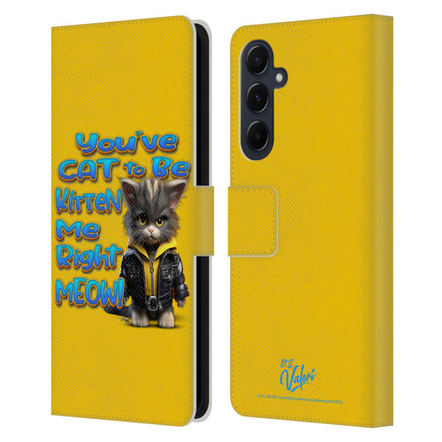 D.S. Valori Kitty And Puppy You've Cat To Be Kitten Me Leather Book Wallet Case Cover For Samsung Galaxy A55 5G