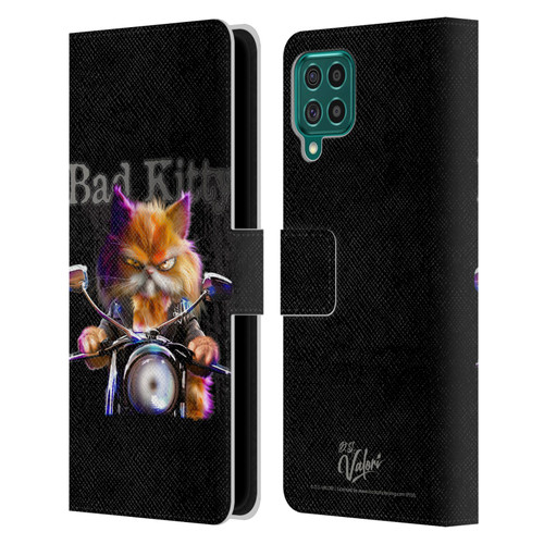 D.S. Valori Kitty And Puppy Bad Kitty Leather Book Wallet Case Cover For Samsung Galaxy F62 (2021)