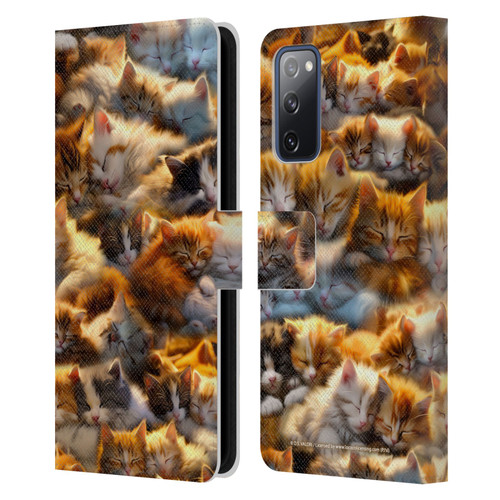 D.S. Valori Kitty And Puppy Kitty Dreams Leather Book Wallet Case Cover For Samsung Galaxy S20 FE / 5G