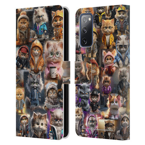 D.S. Valori Kitty And Puppy Kitty Kingdom Leather Book Wallet Case Cover For Samsung Galaxy S20 FE / 5G