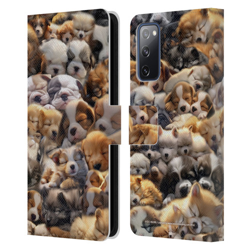D.S. Valori Kitty And Puppy Puppy Dreams Leather Book Wallet Case Cover For Samsung Galaxy S20 FE / 5G