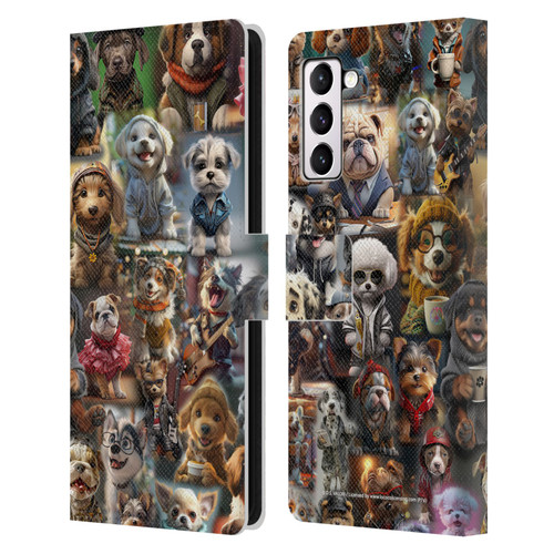 D.S. Valori Kitty And Puppy Puppy Kingdom Leather Book Wallet Case Cover For Samsung Galaxy S21+ 5G
