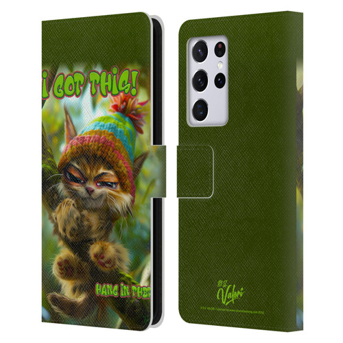 D.S. Valori Kitty And Puppy I Got This Leather Book Wallet Case Cover For Samsung Galaxy S21 Ultra 5G