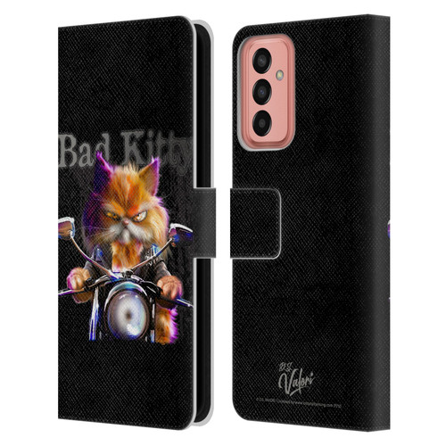 D.S. Valori Kitty And Puppy Bad Kitty Leather Book Wallet Case Cover For Samsung Galaxy M13 (2022)