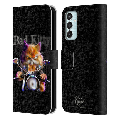 D.S. Valori Kitty And Puppy Bad Kitty Leather Book Wallet Case Cover For Samsung Galaxy M15/F15 5G