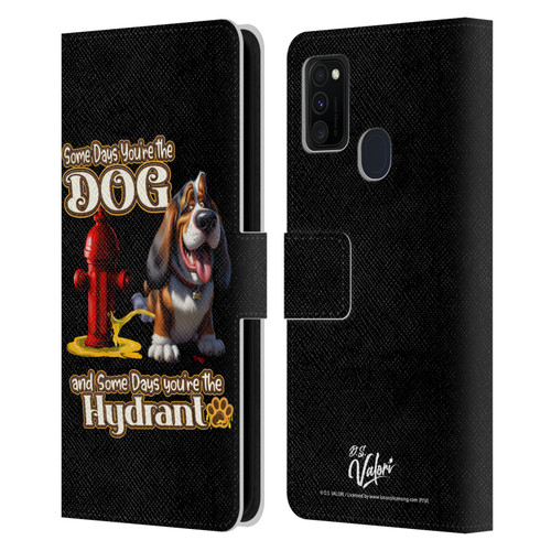 D.S. Valori Kitty And Puppy Some Days You're The Dog Leather Book Wallet Case Cover For Samsung Galaxy M30s (2019)/M21 (2020)