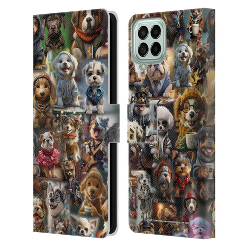 D.S. Valori Kitty And Puppy Puppy Kingdom Leather Book Wallet Case Cover For Samsung Galaxy M53 (2022)