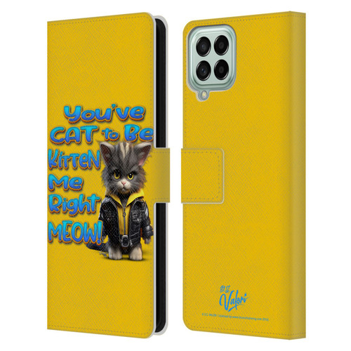 D.S. Valori Kitty And Puppy You've Cat To Be Kitten Me Leather Book Wallet Case Cover For Samsung Galaxy M53 (2022)