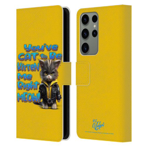 D.S. Valori Kitty And Puppy You've Cat To Be Kitten Me Leather Book Wallet Case Cover For Samsung Galaxy S23 Ultra 5G