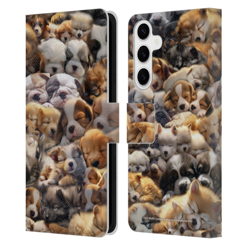 D.S. Valori Kitty And Puppy Puppy Dreams Leather Book Wallet Case Cover For Samsung Galaxy S24+ 5G