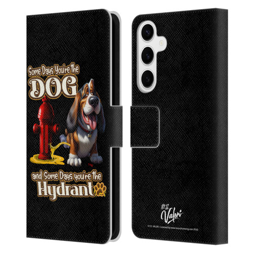 D.S. Valori Kitty And Puppy Some Days You're The Dog Leather Book Wallet Case Cover For Samsung Galaxy S24+ 5G