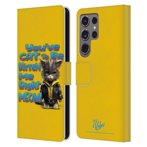 D.S. Valori Kitty And Puppy You've Cat To Be Kitten Me Leather Book Wallet Case Cover For Samsung Galaxy S24 Ultra 5G