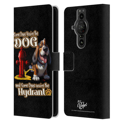 D.S. Valori Kitty And Puppy Some Days You're The Dog Leather Book Wallet Case Cover For Sony Xperia Pro-I