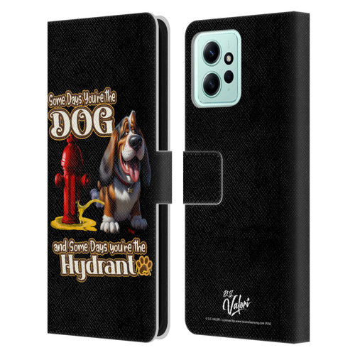 D.S. Valori Kitty And Puppy Some Days You're The Dog Leather Book Wallet Case Cover For Xiaomi Redmi 12