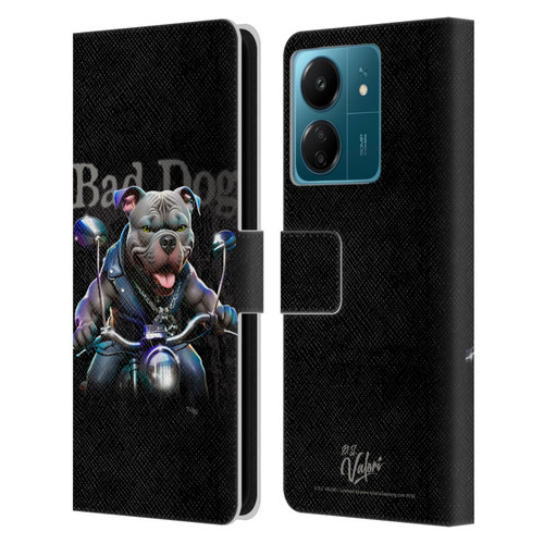 D.S. Valori Kitty And Puppy Bad Dog Leather Book Wallet Case Cover For Xiaomi Redmi 13C 4G
