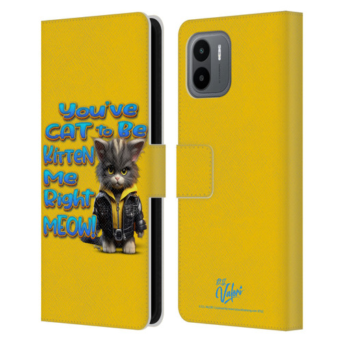 D.S. Valori Kitty And Puppy You've Cat To Be Kitten Me Leather Book Wallet Case Cover For Xiaomi Redmi A2