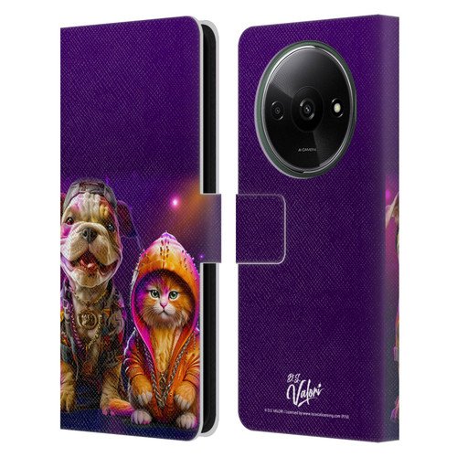 D.S. Valori Kitty And Puppy Hip Hop Pals Leather Book Wallet Case Cover For Xiaomi Redmi A3