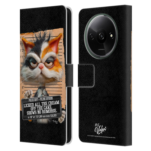 D.S. Valori Kitty And Puppy Kitty Licked The Cream Leather Book Wallet Case Cover For Xiaomi Redmi A3