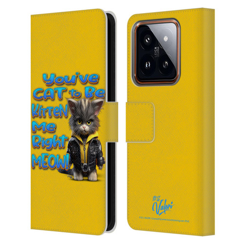 D.S. Valori Kitty And Puppy You've Cat To Be Kitten Me Leather Book Wallet Case Cover For Xiaomi 14