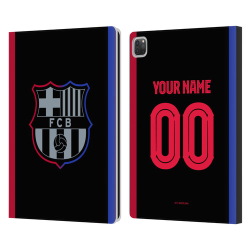 Custom Customised Personalised FC Barcelona 2024/25 Kit Away Leather Book Wallet Case Cover For Apple iPad Pro 13 M4 2024