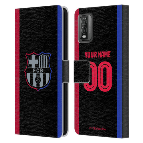 Custom Customised Personalised FC Barcelona 2024/25 Kit Away Leather Book Wallet Case Cover For Nokia C210