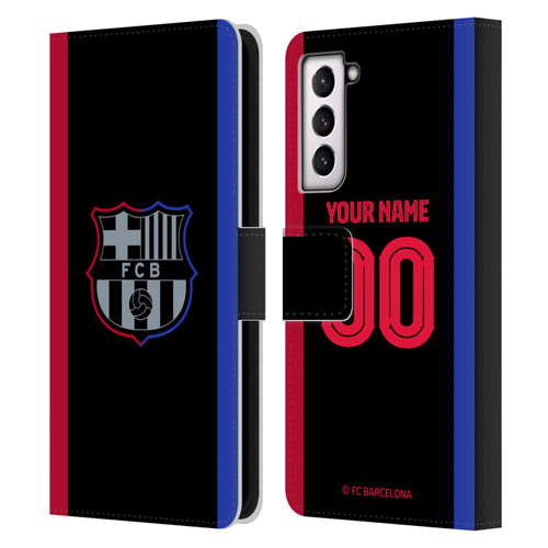 Custom Customised Personalised FC Barcelona 2024/25 Kit Away Leather Book Wallet Case Cover For Samsung Galaxy S21 5G Custom Customised Personalised FC Barcelona 2024/25 Kit Away Leather Book Wallet Case Cover For Samsung Galaxy S21 5G