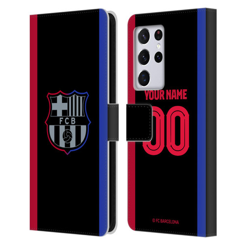 Custom Customised Personalised FC Barcelona 2024/25 Kit Away Leather Book Wallet Case Cover For Samsung Galaxy S21 Ultra 5G Custom Customised Personalised FC Barcelona 2024/25 Kit Away Leather Book Wallet Case Cover For Samsung Galaxy S21 Ultra 5G