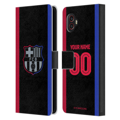 Custom Customised Personalised FC Barcelona 2024/25 Kit Away Leather Book Wallet Case Cover For Samsung Galaxy Xcover6 Pro/Pro2