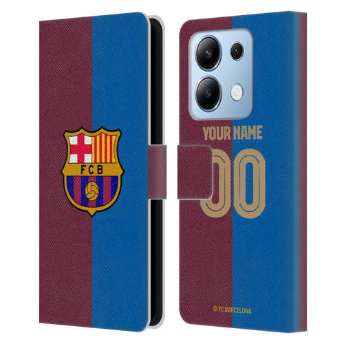 Custom Customised Personalised FC Barcelona 2024/25 Kit Home Leather Book Wallet Case Cover For Xiaomi Redmi Note 13/13 Pro 5G Custom Customised Personalised FC Barcelona 2024/25 Kit Home Leather Book Wallet Case Cover For Xiaomi Redmi Note 13/13 Pro 5G