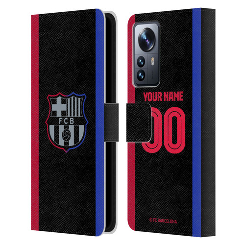 Custom Customised Personalised FC Barcelona 2024/25 Kit Away Leather Book Wallet Case Cover For Xiaomi 12 Pro