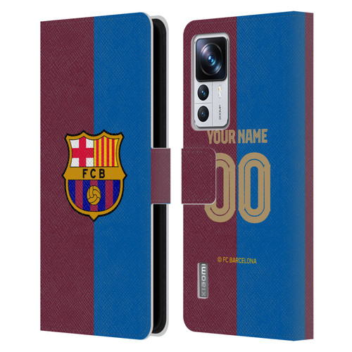 Custom Customised Personalised FC Barcelona 2024/25 Kit Home Leather Book Wallet Case Cover For Xiaomi 12T Pro Custom Customised Personalised FC Barcelona 2024/25 Kit Home Leather Book Wallet Case Cover For Xiaomi 12T Pro