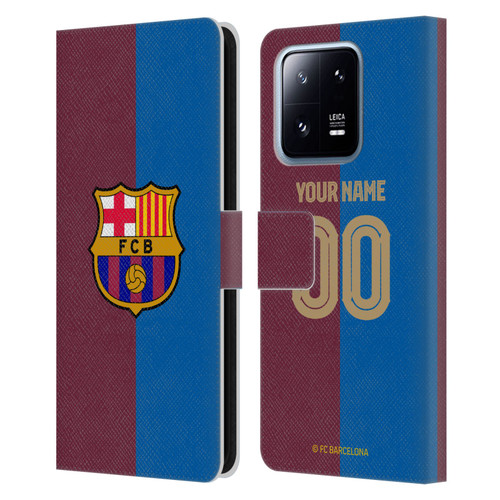 Custom Customised Personalised FC Barcelona 2024/25 Kit Home Leather Book Wallet Case Cover For Xiaomi 13 Pro 5G Custom Customised Personalised FC Barcelona 2024/25 Kit Home Leather Book Wallet Case Cover For Xiaomi 13 Pro 5G