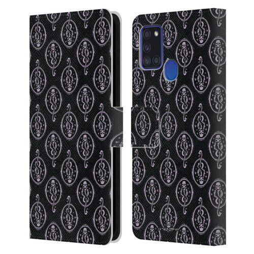 Harry Potter Dementors Kiss Death Eater Pattern Leather Book Wallet Case Cover For Samsung Galaxy A21s (2020)