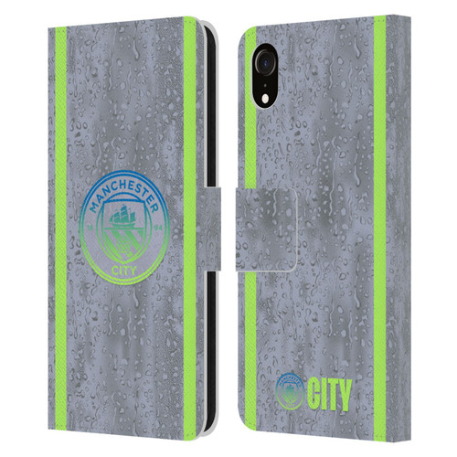 Manchester City Man City FC 2025/26 Badge Kit Third Leather Book Wallet Case Cover For Apple iPhone XR