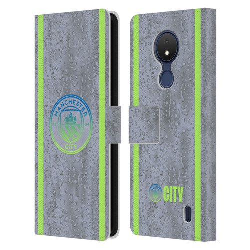 Manchester City Man City FC 2025/26 Badge Kit Third Leather Book Wallet Case Cover For Nokia C21
