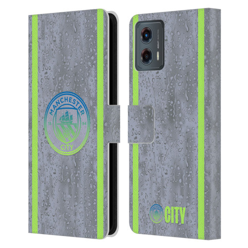 Manchester City Man City FC 2025/26 Badge Kit Third Leather Book Wallet Case Cover For Motorola Moto G (2023)