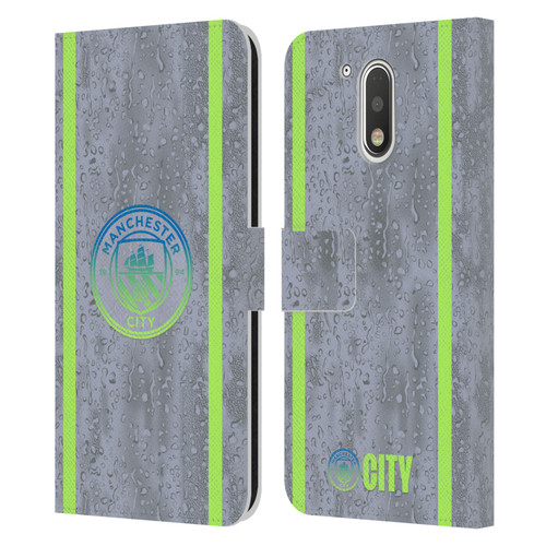 Manchester City Man City FC 2025/26 Badge Kit Third Leather Book Wallet Case Cover For Motorola Moto G41