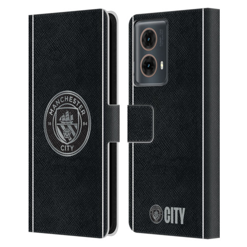 Manchester City Man City FC 2025/26 Badge Kit Away Leather Book Wallet Case Cover For Motorola Moto G85