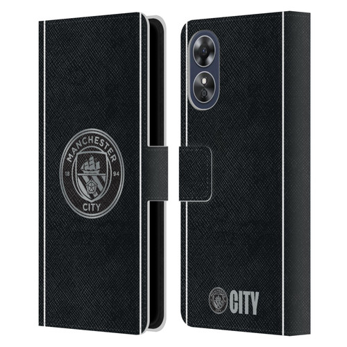Manchester City Man City FC 2025/26 Badge Kit Away Leather Book Wallet Case Cover For OPPO A17