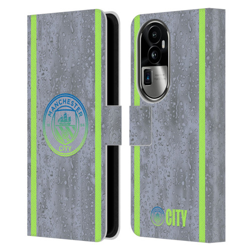 Manchester City Man City FC 2025/26 Badge Kit Third Leather Book Wallet Case Cover For OPPO Reno10 Pro+