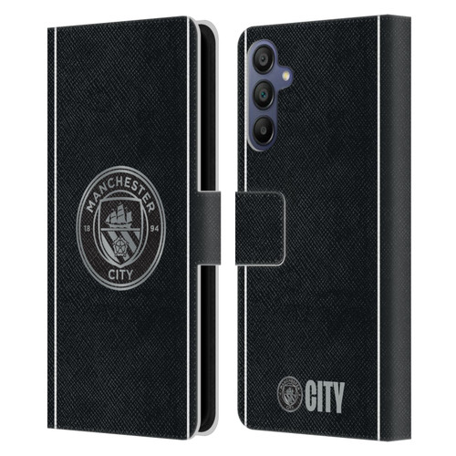 Manchester City Man City FC 2025/26 Badge Kit Away Leather Book Wallet Case Cover For Samsung Galaxy A15