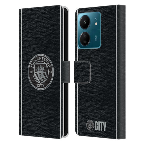 Manchester City Man City FC 2025/26 Badge Kit Away Leather Book Wallet Case Cover For Xiaomi Redmi 13C 4G