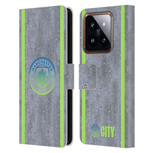 Manchester City Man City FC 2025/26 Badge Kit Third Leather Book Wallet Case Cover For Xiaomi 14