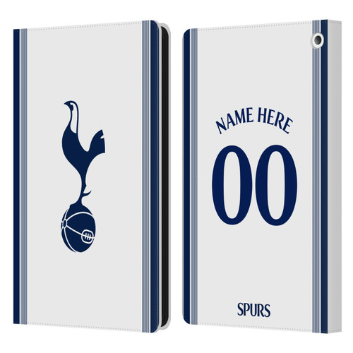 Custom Customised Personalised Tottenham Hotspur F.C. 2024/25 Badge Kit Home Leather Book Wallet Case Cover For Amazon Fire HD 8/Fire HD 8 Plus 2020