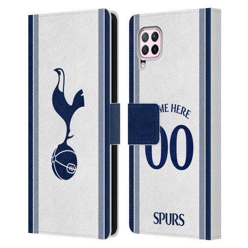 Custom Customised Personalised Tottenham Hotspur F.C. 2024/25 Badge Kit Home Leather Book Wallet Case Cover For Huawei Nova 6 SE / P40 Lite