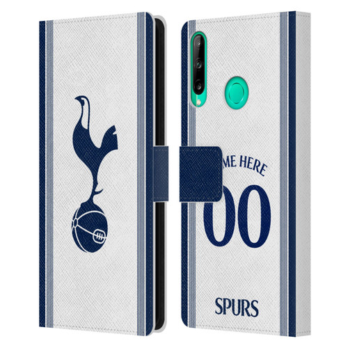 Custom Customised Personalised Tottenham Hotspur F.C. 2024/25 Badge Kit Home Leather Book Wallet Case Cover For Huawei P40 lite E